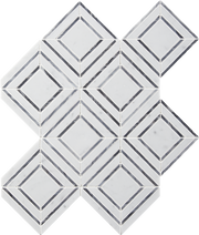 Stone Mesh Patterns Bianco Harlow Polished Marble  Mosaic