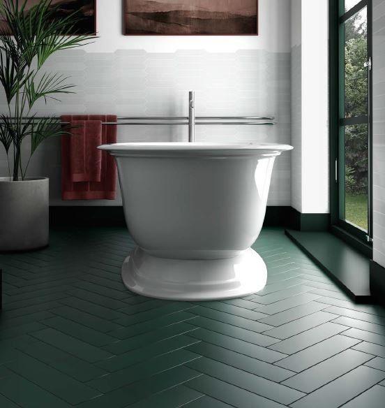 Stromboli Viridian Green 3.5x14.5 Ceramic  Tile