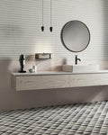 Supergres H24 Ivory Struttura Textured 12x36 Ceramic  Tile
