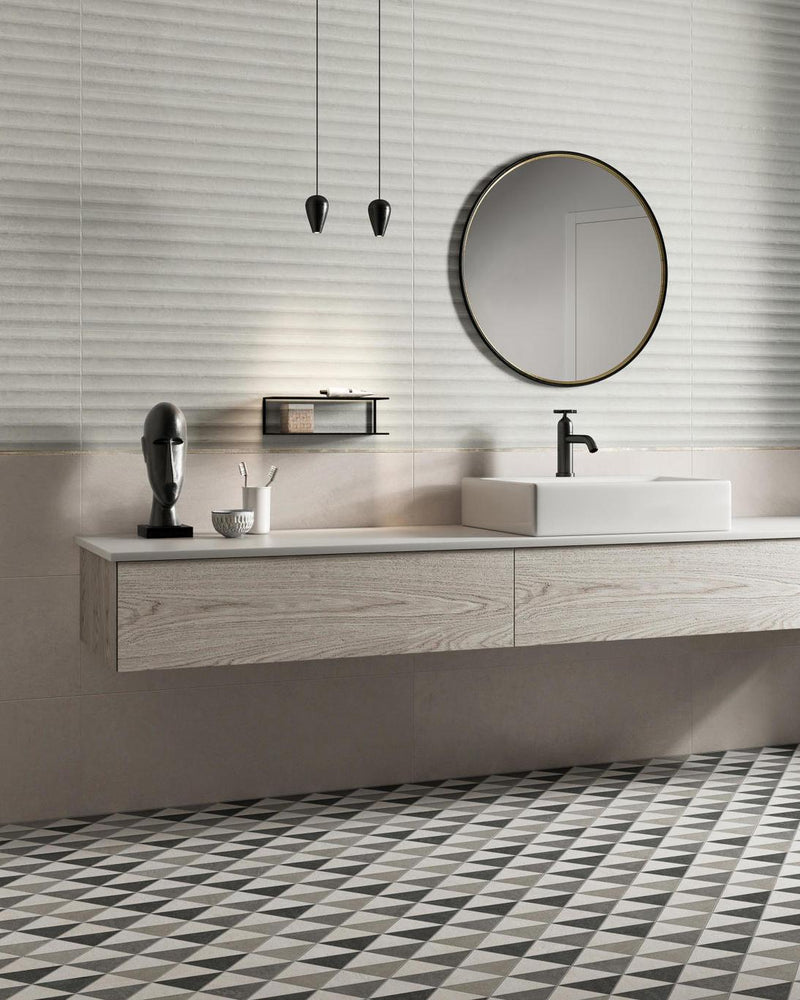 Supergres H24 Ivory Struttura Textured 12x36 Ceramic  Tile