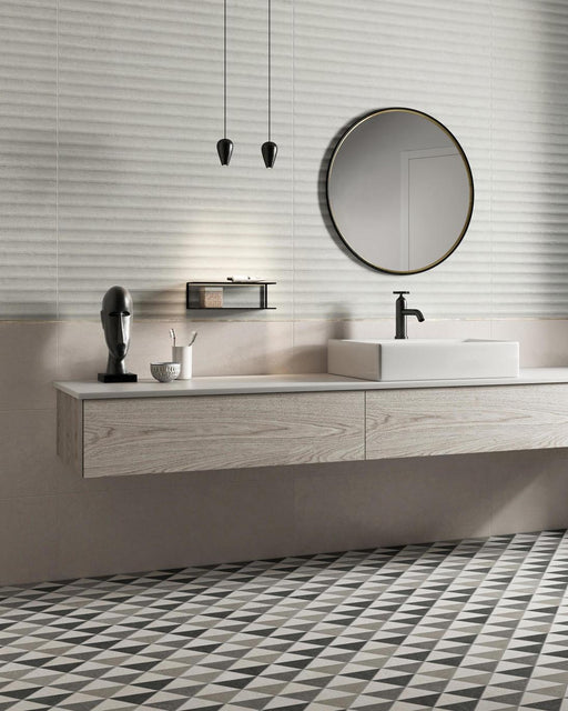 Supergres H24 Ivory Struttura Textured 12x36 Ceramic  Tile