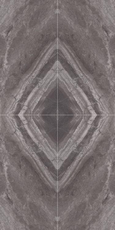 Supreme Charcoal Book Match Polished 48x96 Porcelain  Tile