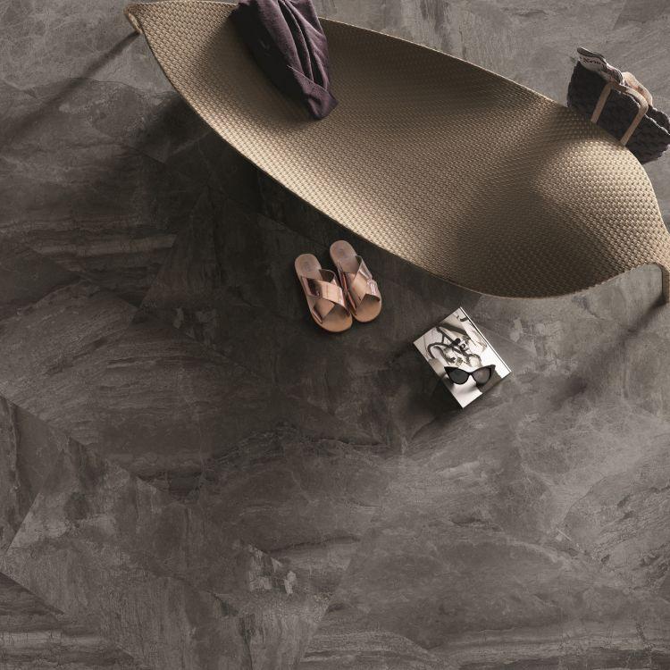 Supreme Charcoal Levigato Polished 24x48 Porcelain  Tile