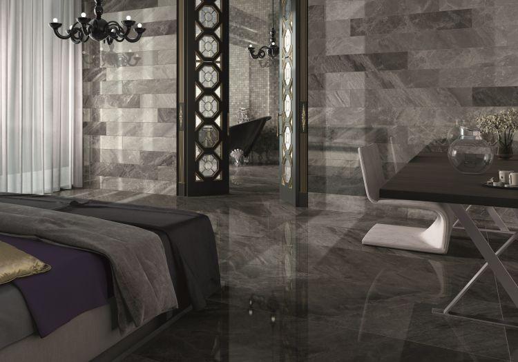 Supreme Charcoal Levigato Polished 24x48 Porcelain  Tile