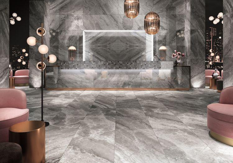 Supreme Grey Levigato Polished 24x48 Porcelain  Tile