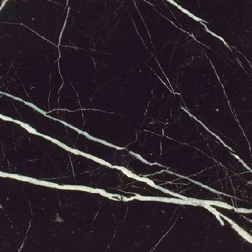Taurus Black Marble Tile 6x6 Tumbled
