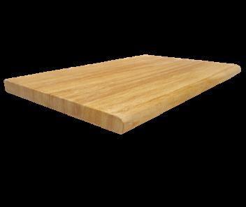 Teak Wood Sandstone Coping 12x24 Sandblasted Bullnose  1.25 inch