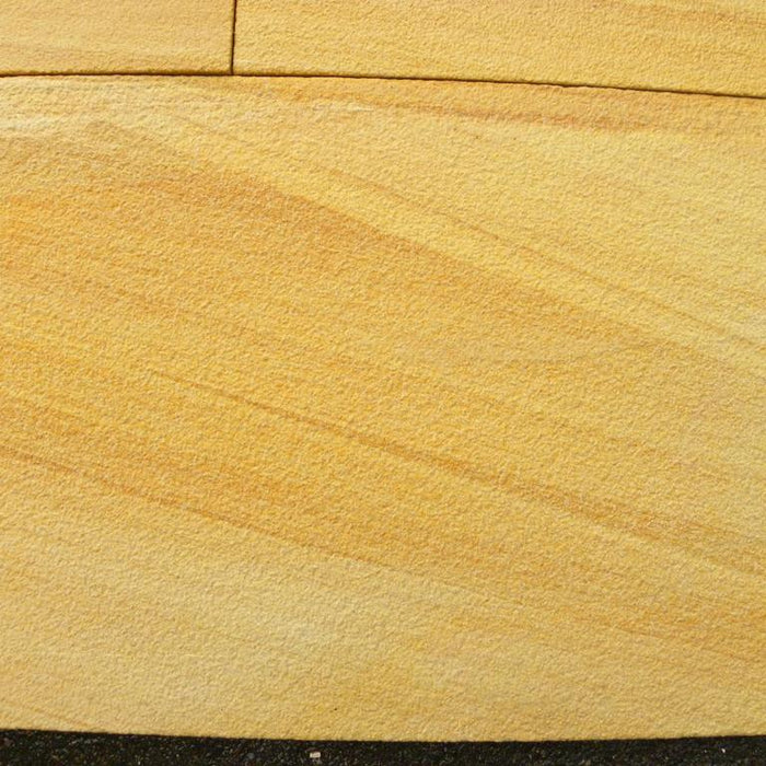 Teak Wood Sandstone Paver Pattern Sandblasted