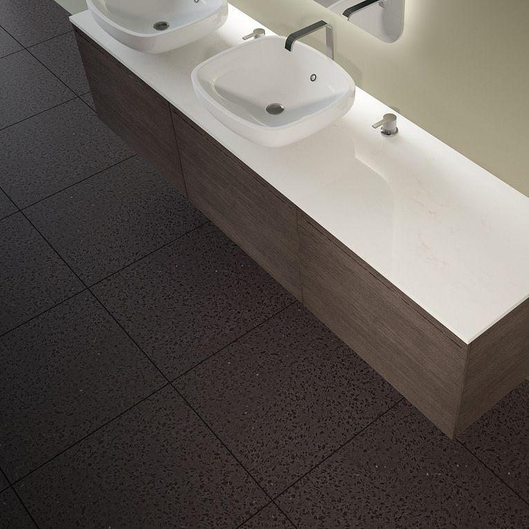 Terrazzo Black 24x24 Porcelain  Tile