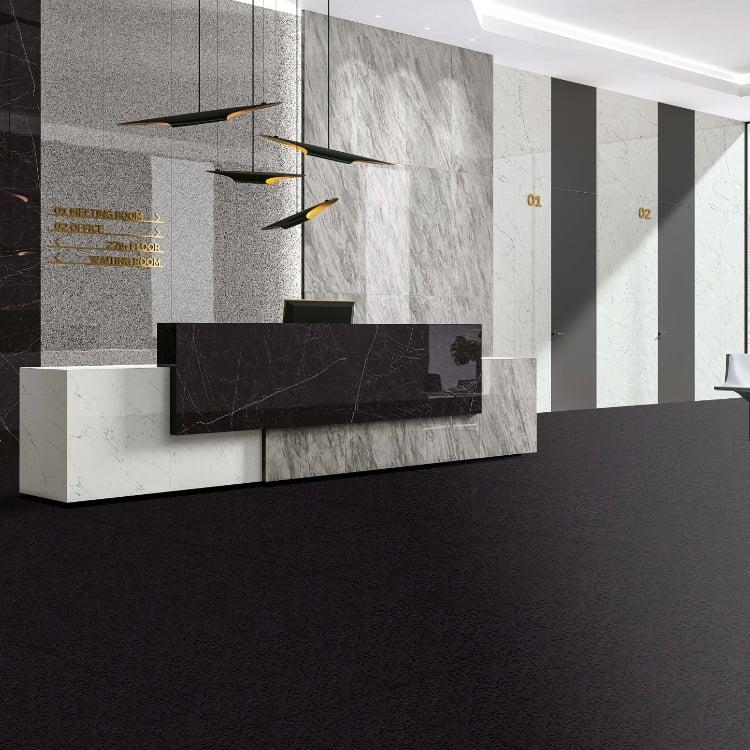Terrazzo Black 24x24 Porcelain  Tile