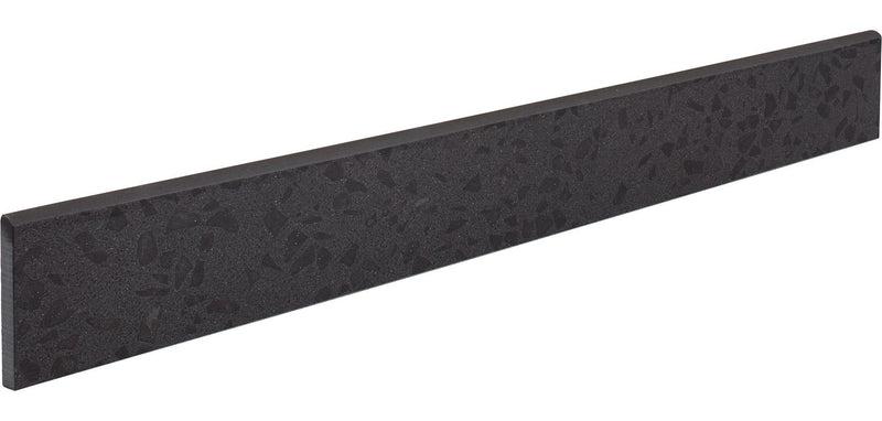 Terrazzo Black 3x24 Porcelain Surface Bullnose