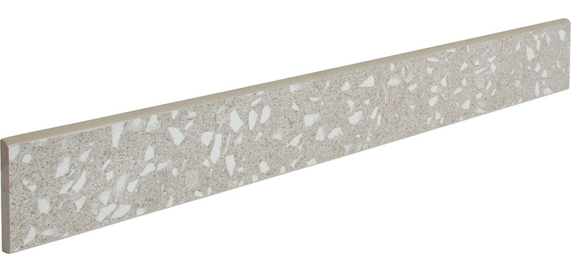 Terrazzo Pearl 3x24 Porcelain Surface Bullnose