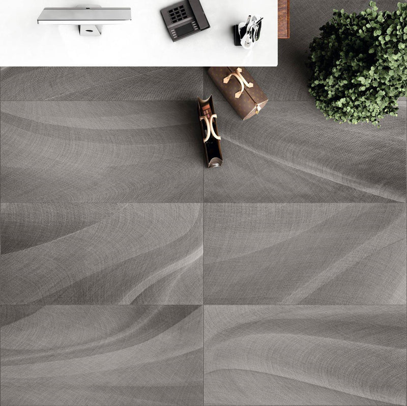 Texture Antracite Polished 12x24 Porcelain  Tile