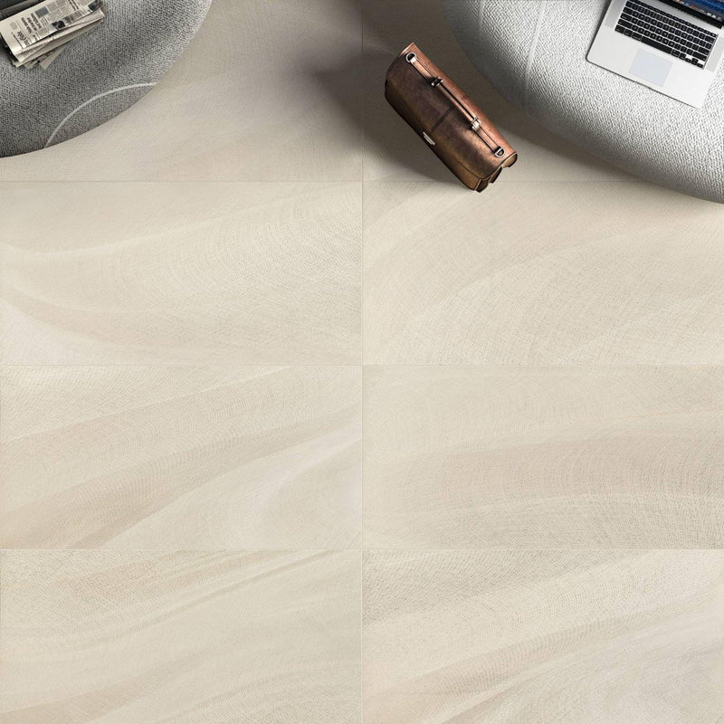 Texture Avorio Polished 12x24 Porcelain  Tile