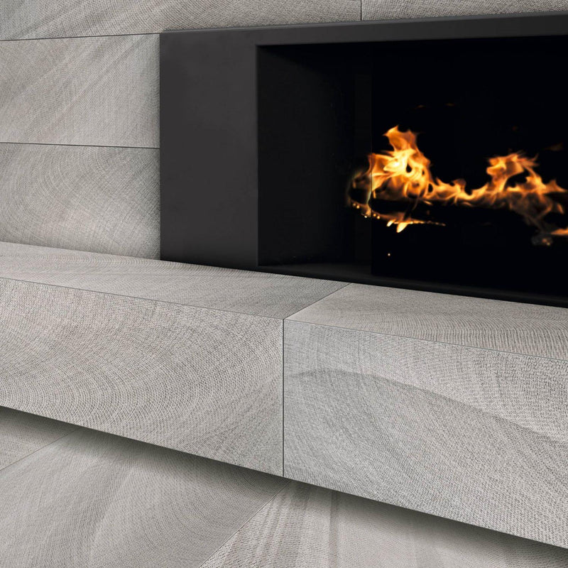 Texture Grigio Polished 12x24 Porcelain  Tile