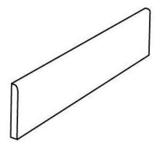Tipos Silver Polished 3x24 Porcelain Bullnose