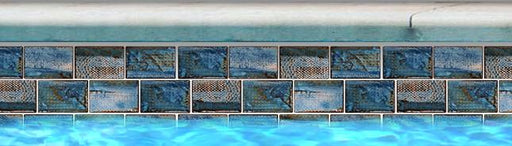 Tokyo Aspen Blue 2x3 Subway Smooth, Glossy, Textured Porcelain  Mosaic