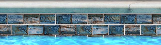 Tokyo Aspen Blue 2x3 Subway Smooth, Glossy, Textured Porcelain  Mosaic