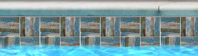 Tokyo Aspen Blue Glossy, Textured 6x6 Porcelain  Tile