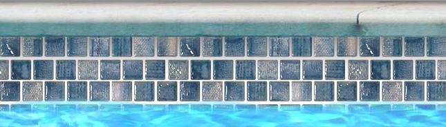 Tokyo Icy Blue 1-1/8x1-1/8 Square Smooth, Glossy, Textured Porcelain  Mosaic