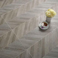 Trellis Oak Smoke Deco Matte 18x36 Porcelain  Tile