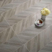 Trellis Oak Smoke Deco Matte 18x36 Porcelain  Tile