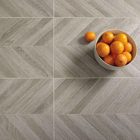 Trellis Oak Smoke Deco Matte 18x36 Porcelain  Tile