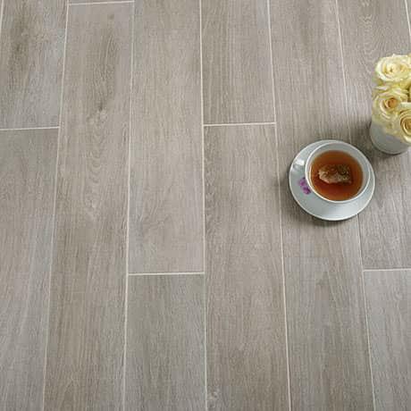 Trellis Oak Smoke Microban Matte 6x36 Porcelain  Tile