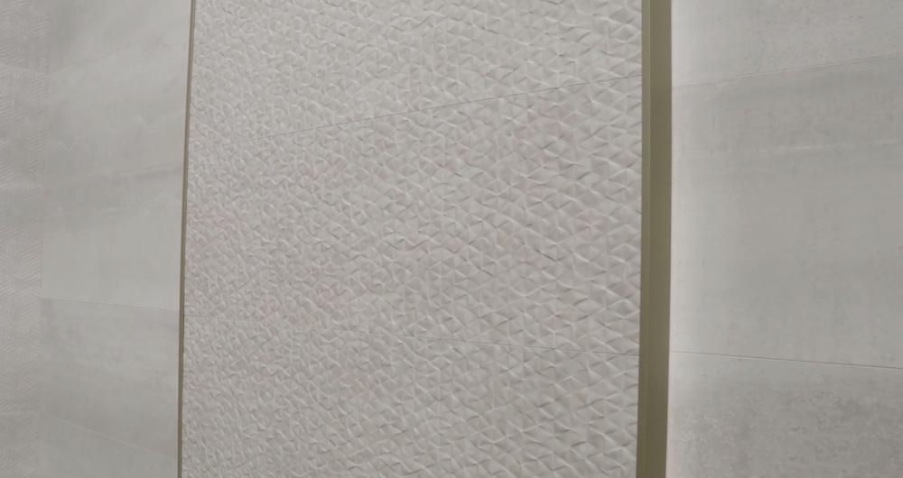 Tri Arc Blanco Glossy, Textured 12x36 Ceramic  Tile