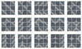 Tribe Petrol Blue Lines Matte 8x8 Gres Stoneware  Tile