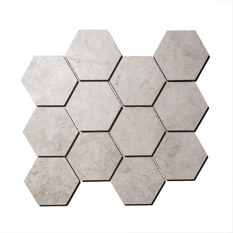 Unicom Evostone Ivory Hexagon  Ceramic  Mosaic