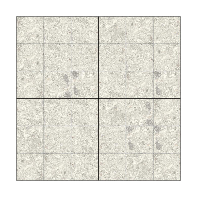 Unicom Pietra Di Gre Bianco 2x2 Square  Ceramic  Mosaic