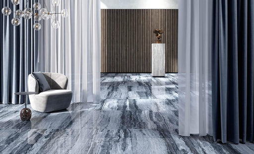 Unicom Sky Azur Polished 24x48 Ceramic  Tile