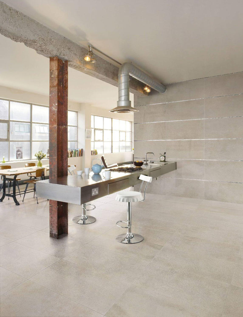 Uptown Silver Matte 18x36 Porcelain  Tile