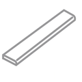 Urban 2.0 Raven Black Honed 3x24 Porcelain Bullnose