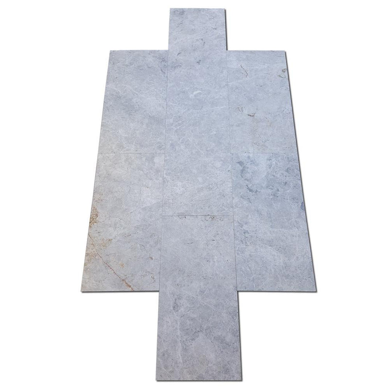 Valensa Gray Marble Tile 12x24 Polished
