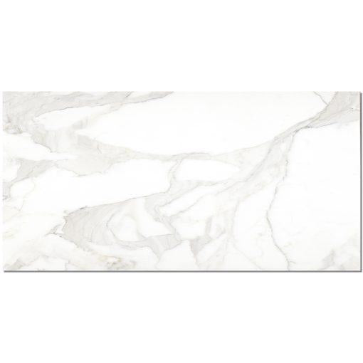Vallelunga Carrara Polished 24x48 Porcelain  Tile