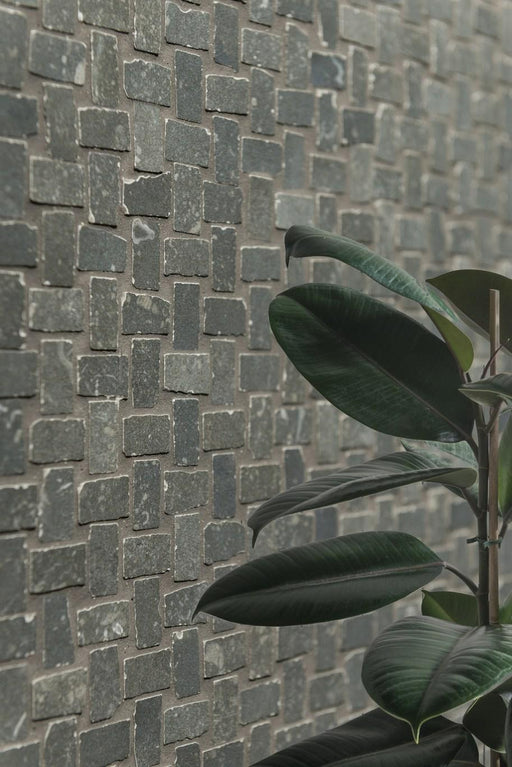 Vallelunga Petra Noire 0.5x1 Basketweave Natural Porcelain  Mosaic