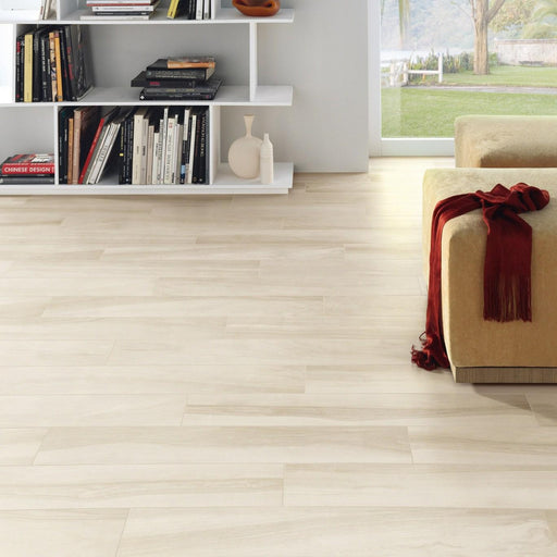 Vallelunga Tabula Bianco Natural 8x48 Ceramic  Tile