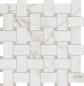 Velvet White Basketweave Matte Porcelain  Mosaic
