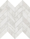 Velvet White Chevron Matte Porcelain  Mosaic