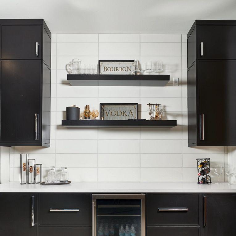 Vetri Bianco Polished 8x24 Porcelain  Tile