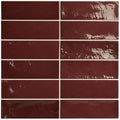 Village Aubergine Glossy 2.5x8 Ceramic  Tile