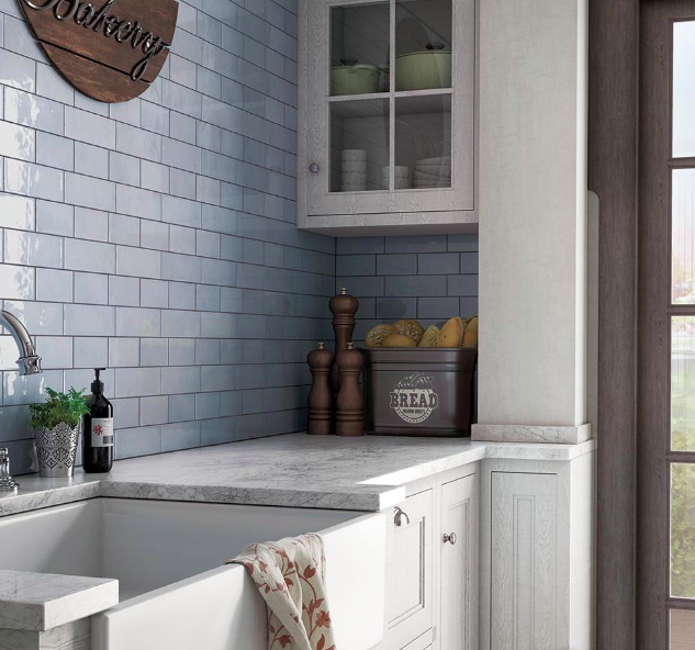 Village Cloud Glossy 2.5x8 Ceramic  Tile