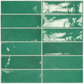 Village Esmerald Green Glossy 2.5x8 Ceramic  Tile