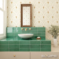 Village Esmerald Green Glossy 2.5x8 Ceramic  Tile