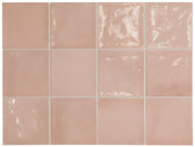 Village Rose Gold Glossy 5x5 Ceramic  Tile