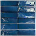 Village Royal Blue Glossy 2.5x8 Ceramic  Tile