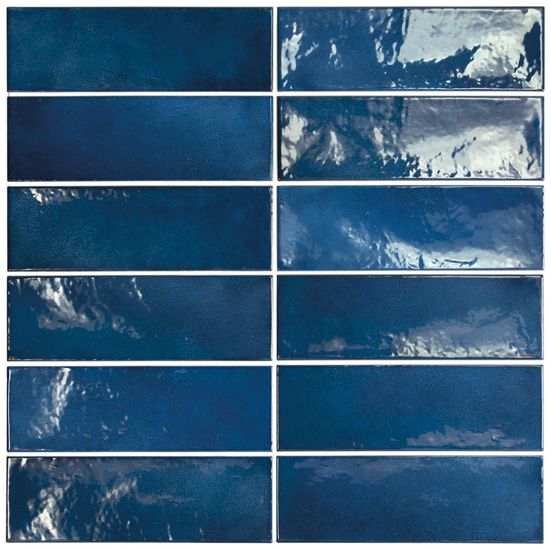 Village Royal Blue Glossy 2.5x8 Ceramic  Tile