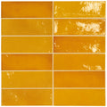 Village Tuscany Gold Glossy 2.5x8 Ceramic  Tile